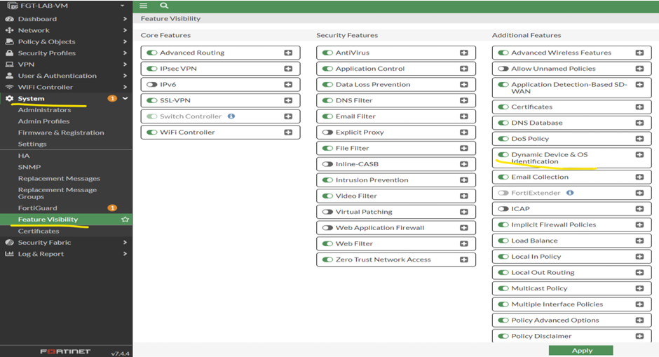 FortiGate Dynamic OS Feature