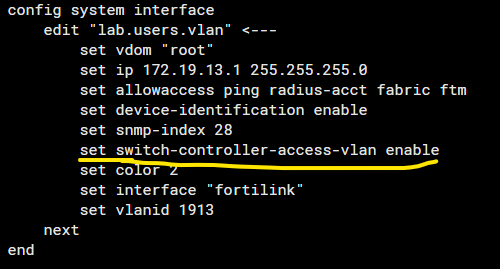 fortiswitch intra-vlan