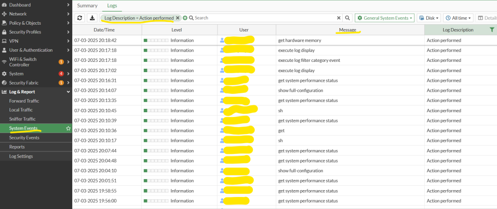 ssh log görüntüleme