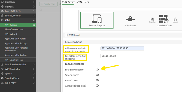 vpn user ip range